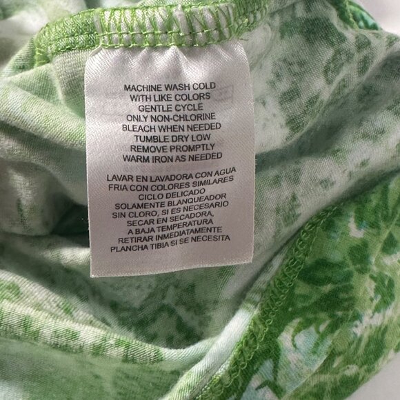 Caribbean Joe Womens Green Pineapple Print V-Neck Top Side Ties Small Tropical - Picture 6 of 7